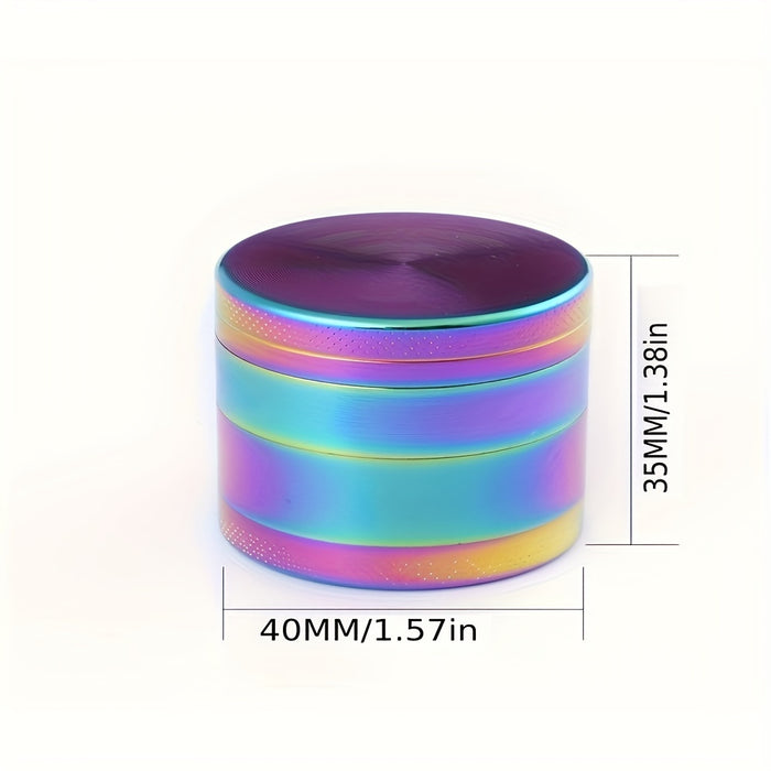 1pc Luxurious Four-Layer Dazzle Printed Smoke Grinder - The Perfect Gift for Men Who Love Smoking!