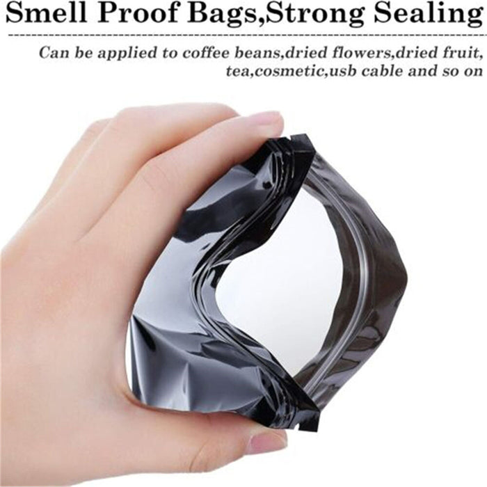 20pcs Mylar Pouch Zip Lock Food Storage Foil Bags Resealable Holographic Smell Proof Seal Bag For Jewelry Bean Candy Nuts Party Favor Packaging