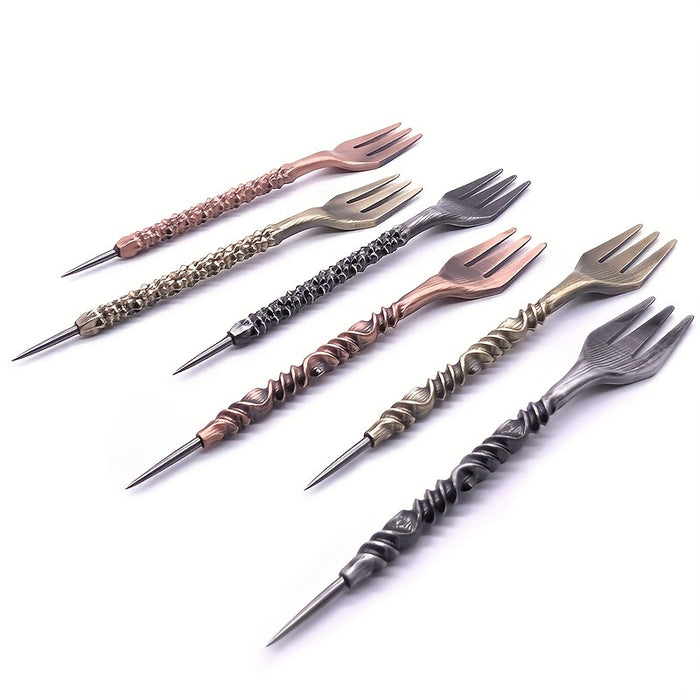 1pc, Hookah Shisha Flavors Fork With Poker, Alloy Tobacco Fork And A Puncher For Aluminum Foils Tools 6.3 In Long, Hookah Accessories