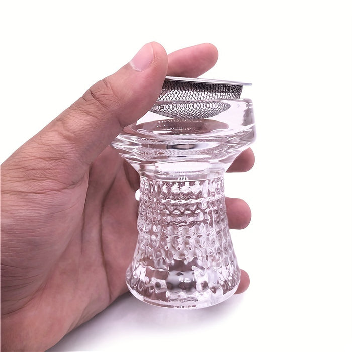 1pc, Glass Hookah Bowl With Net Nargile Shisha Bowl Hookah Narguile Chicha Cachimbas Shisha Tobacco Bowl Hookah Head Smoking Accessories Gift
