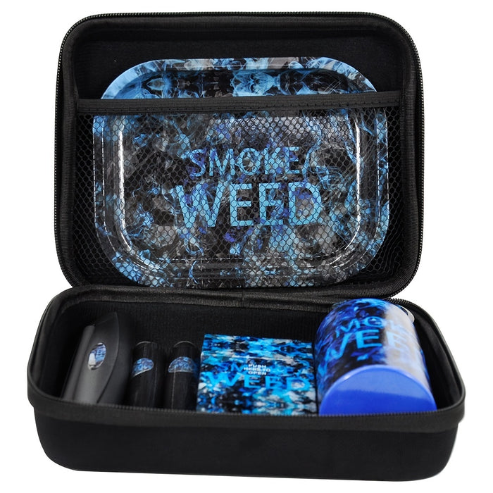 1set 8.86 Inches Metal Herb Grinder Rolling Tray Set, With A Suitcase Premium Grinder