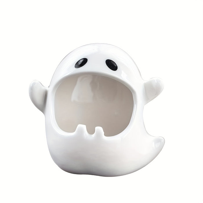 1pc Cute Ghost Ceramic Ashtray for Halloween Centerpiece Decorations - Perfect for Bedroom, Living Room, and Table - Unique Ghost Shape Design