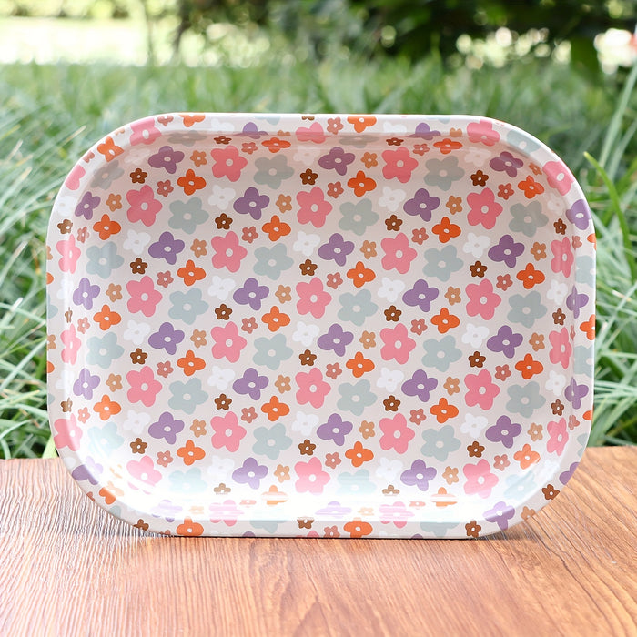 1pc, Rolling Trays, Creative Pattern Cigarette Rolling Tray, Metal Christmas Elements Rolling Tray, Washable Rolling Tray, Fruit Plate, Dessert Tray, Cigarette Plate, Cigarette Accessories Tray, Smoking Accessaries Chrismas Gifts, Halloween Gifts