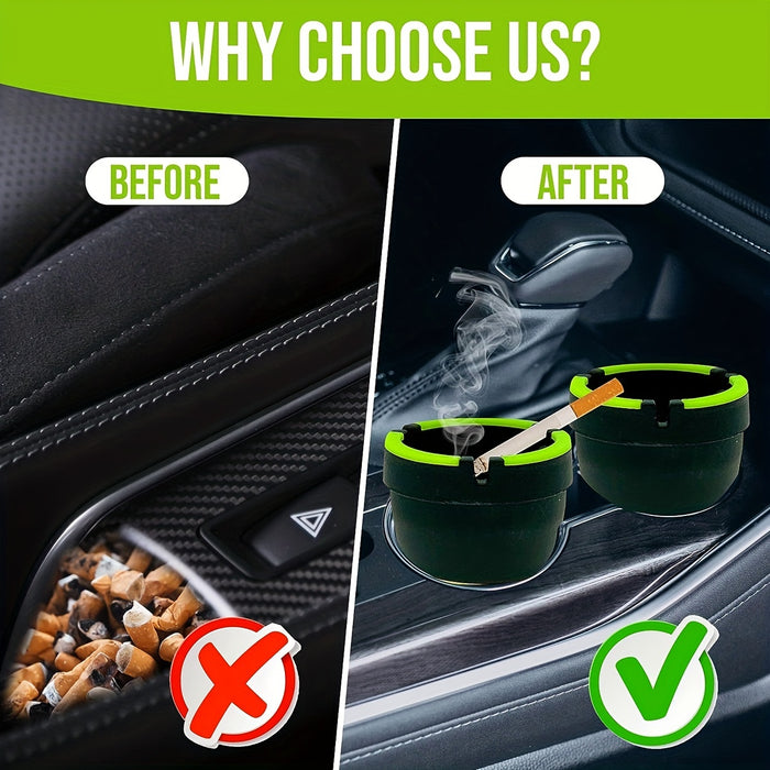 Glow In The Dark Car Ashtray Cigarette Self-Extinguishing Cup Car Ash Holder Portable Truck Home Office PORTABLE ASHTRAY