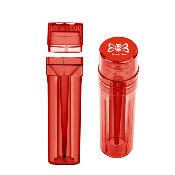 1pc Plastic Herb Grinder With Cone Filler Funnel Loader Roller, Tobacco Grinder