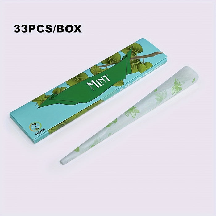 33pcs/Box, Rolling Papers, Fruit-flavored Pre-roll Paper, Suitable For Ordinary Grinder, Translucent Pre-roll Paper, Cigarette Paper, Natural Unrefined Rolling Paper, Large Size 110MM Rolling Papers,