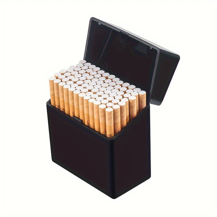 1pc Cigarette Case, King Size 50 Capacity Cigarettes Box, Plastic Portable Thin Cigar Boxes, Pocket Cigarettes Holder Storage Container For Men And Women, Smoking Gift