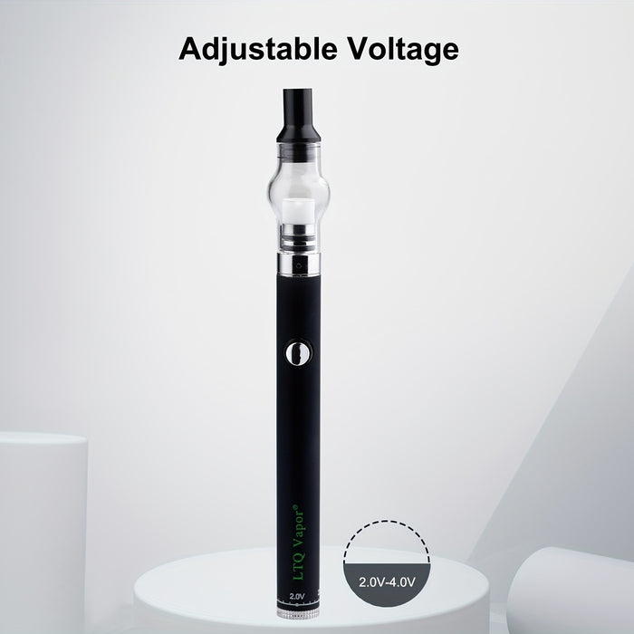 1pc Empty Glass Cartridge Wax Smoking Pen, Replaceable Atomizer With 510 Thread Battery Pen, Wax Vaporizer, Adjustable Voltage