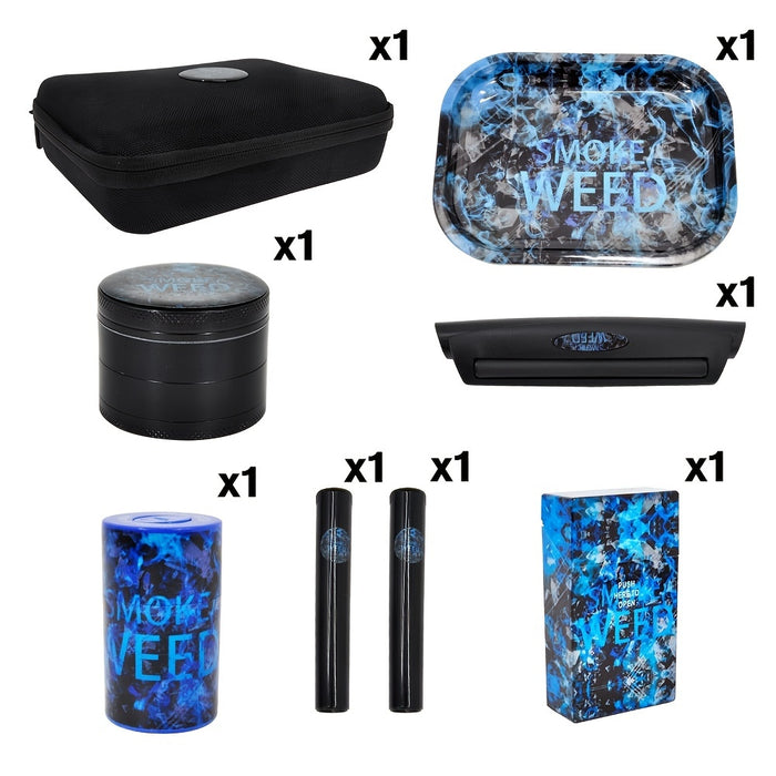 1set 8.86 Inches Metal Herb Grinder Rolling Tray Set, With A Suitcase Premium Grinder