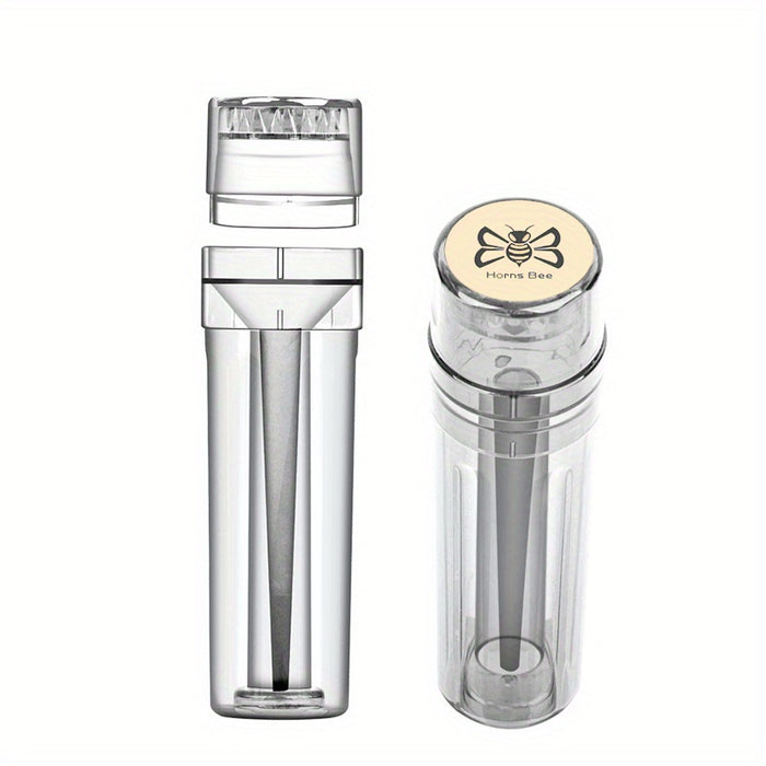1pc Plastic Herb Grinder With Cone Filler Funnel Loader Roller, Tobacco Grinder