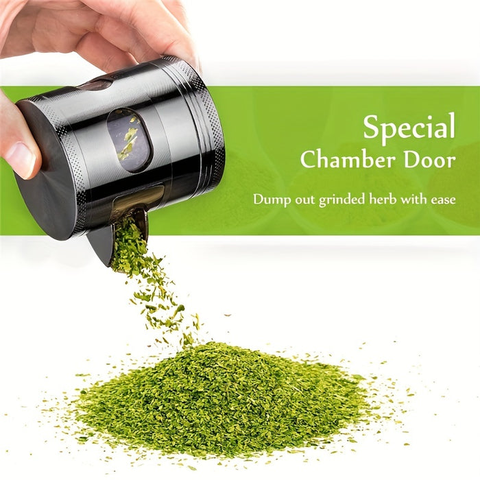1pc, Zinc Alloy Grinding Machine, Skylight, Lightning Bolt, Diameter 60mm, Four-layer Grinding Machine, Herb Grinder