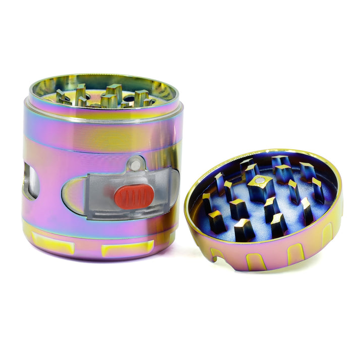 1pc, Grinder, Spice Grinder, Four-layer Spice Grinder With Cigarette Holder Drawer, Creative Can Shaped Grinder, Metal Grinder For Kitchen, Spice Grinders, Multifunctional Spice Crusher, Smoking Accessaries