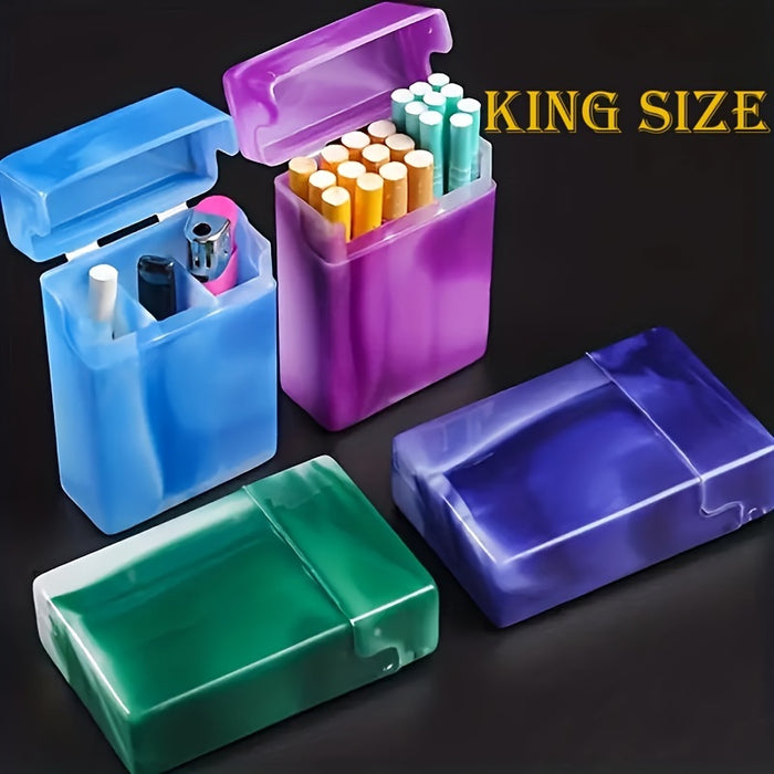 Creative Divided Cigarette Case Multifunctional Storage Box Lighter Case Men's Plastic Flip Cigarette Case