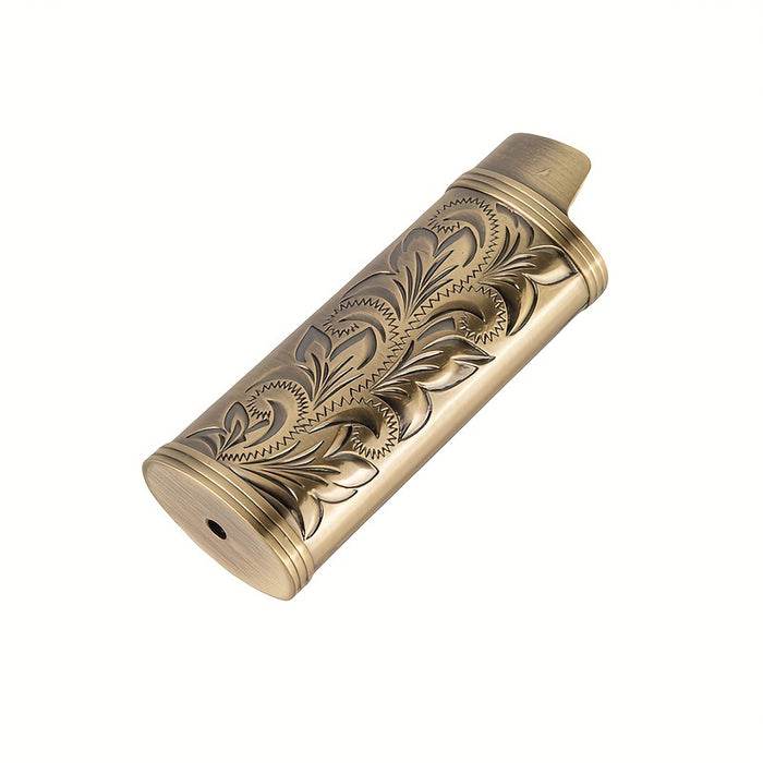 1pc, Vintage Metal Lighter Case, Compatible With BIC J5 Full Size Lighters, Stylish And Durable Lighter Case, Smoking Accessaries