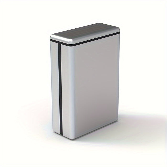 1pc Men's Trendy Aluminum Alloy Push-pull Cigarette Case, With Waterproof Function