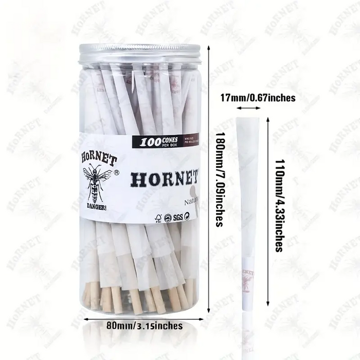 100pcs/Can, Extra Large White Flare Tube Roll Paper, Pre-Rolled Cone, Smoking Accessories, Weed Accessories