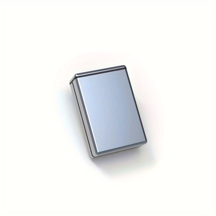 1pc Men's Trendy Aluminum Alloy Push-pull Cigarette Case, With Waterproof Function
