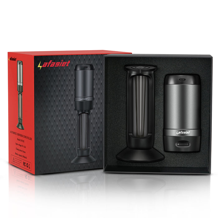 1set Electric Dry Herb Grinder With Filling Tobacco Horn Tube, Cone Rolling Paper Cigarette Maker, Smoking Accessories