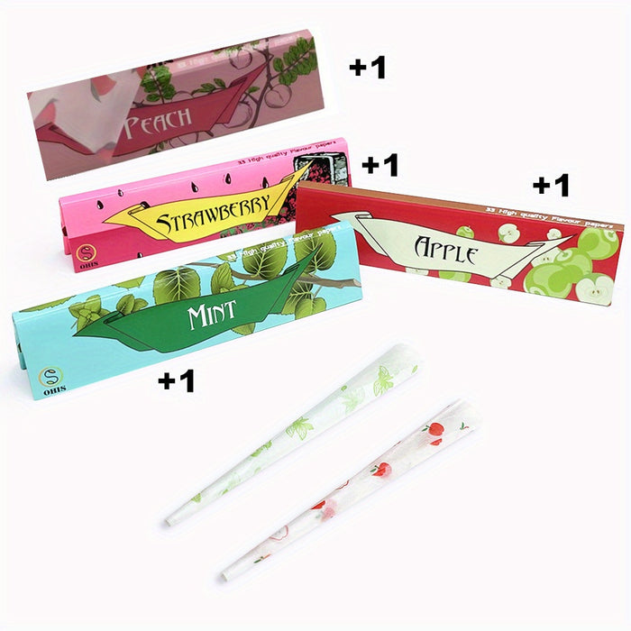 33pcs/Box, Rolling Papers, Fruit-flavored Pre-roll Paper, Suitable For Ordinary Grinder, Translucent Pre-roll Paper, Cigarette Paper, Natural Unrefined Rolling Paper, Large Size 110MM Rolling Papers,