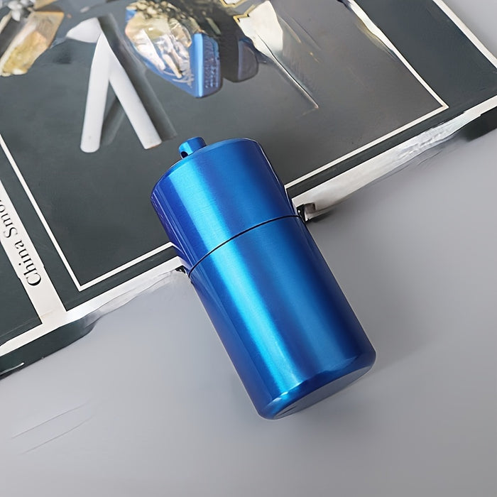 1pc Portable Zinc Alloy Cigarette Box Waterproof Cigarette Case With Key Ring For Men