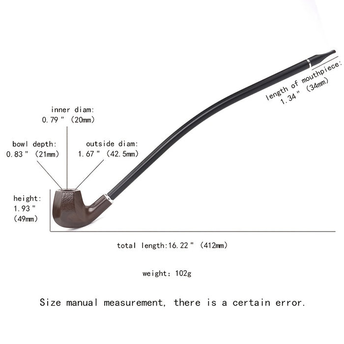 1pc Long Tobacco Pipe, Men's Resin Adhesive Wood Handmade Vintage Reading Long Tobacco Rod Filter Dry Tobacco Pipe, Imitation Marble Tobacco Pipe