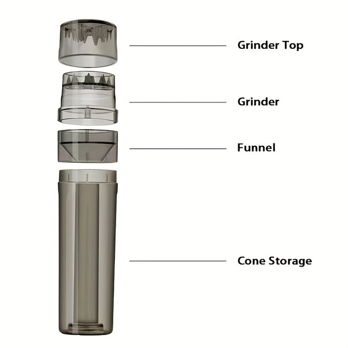 1pc All-in-One Herb Grinder: Smoke Filling Set, Tobacco Grinder, Cigarette Maker - Smoking Accessories