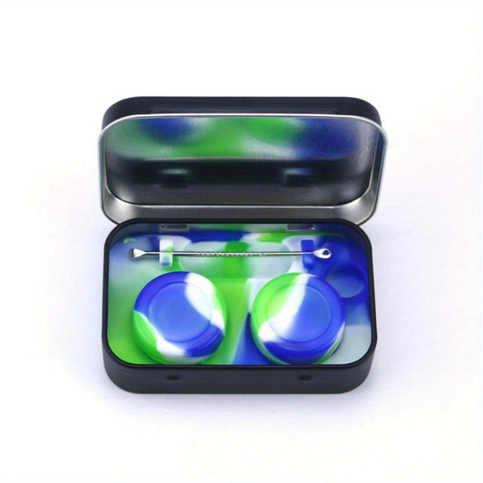 2pcs, Silicone Container Box With Dab Tool, 5ml/0.17oz Smoking Set Smoking Accessories, Smoking Pipe
