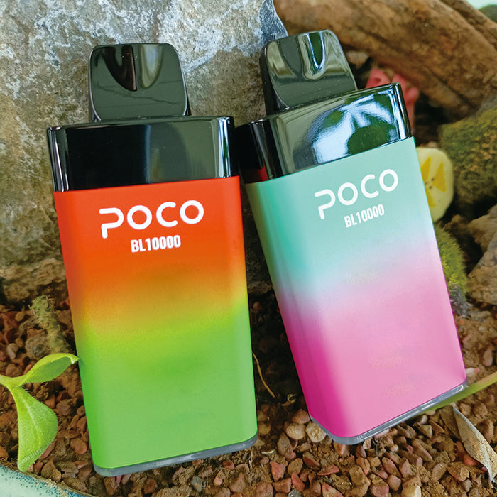 2Pcs USA warehouse Original 10000 puffs Disposable Vape Poco BL10000 Electronic Cigarette Vape Pen Rechargeable Airflow Adjustable 20ML 10 Color Device